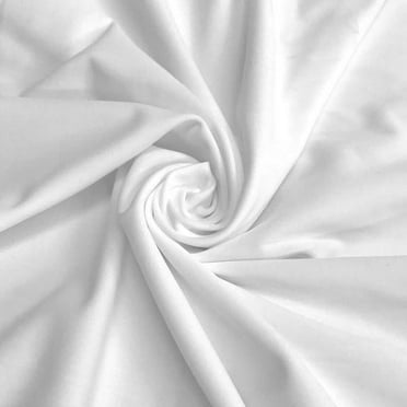 Spandex Matte Milliskin Nylon Spandex Fabric 4 Way Stretch 58" wide Sold By The Yard Many Colors (White)