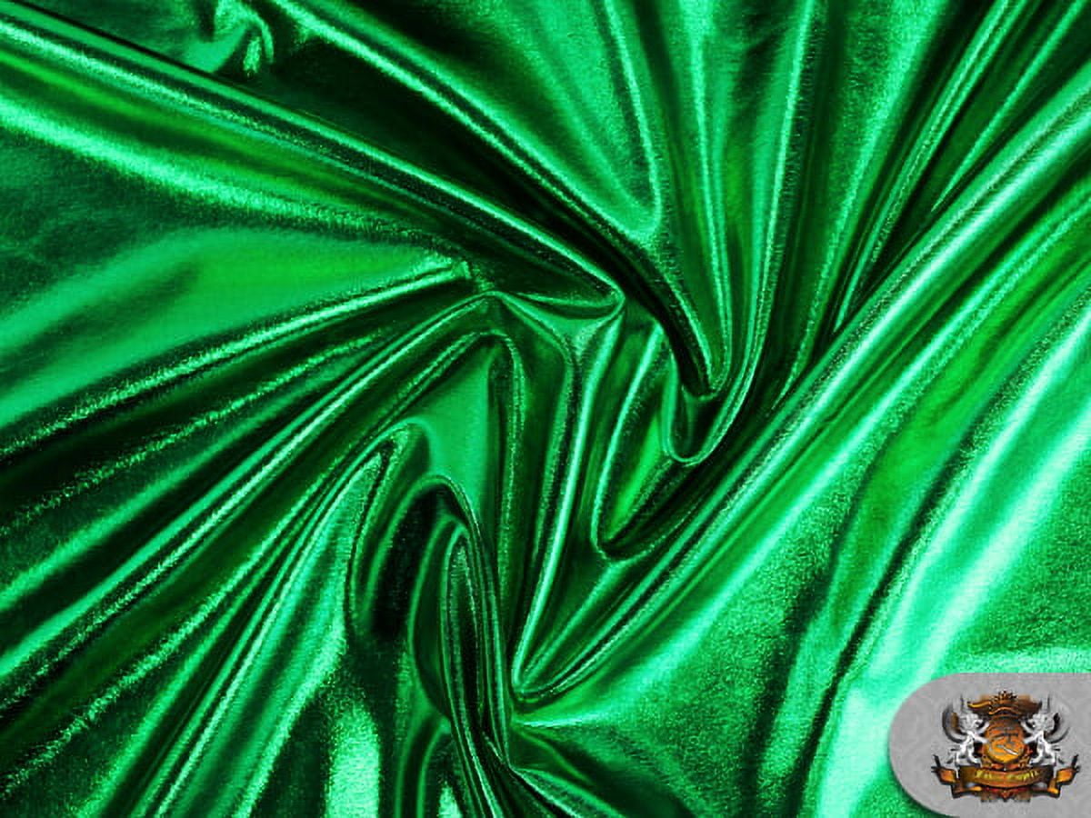 Spandex Metallic EMERALD GREEN Fabric / 60" Wide / Sold by the Yard