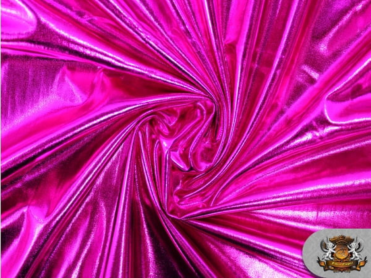 Spandex Metallic HOT PINK Fabric / 60" Wide / Sold by the Yard
