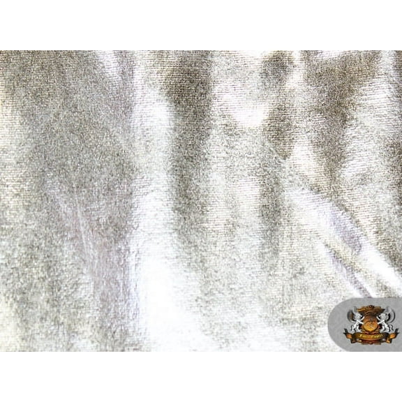 Spandex Metallic SILVER Fabric / 60" Wide / Sold by the yard