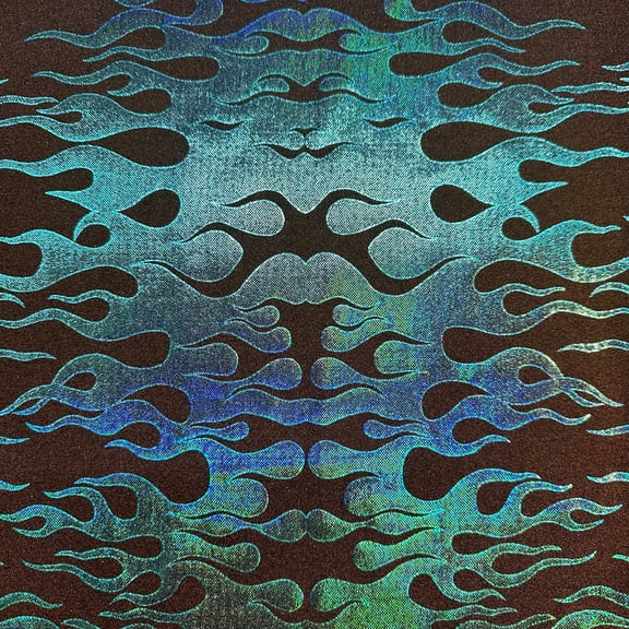 Spandex Palace Nylon Spandex Hologram Flame Foil Fabric