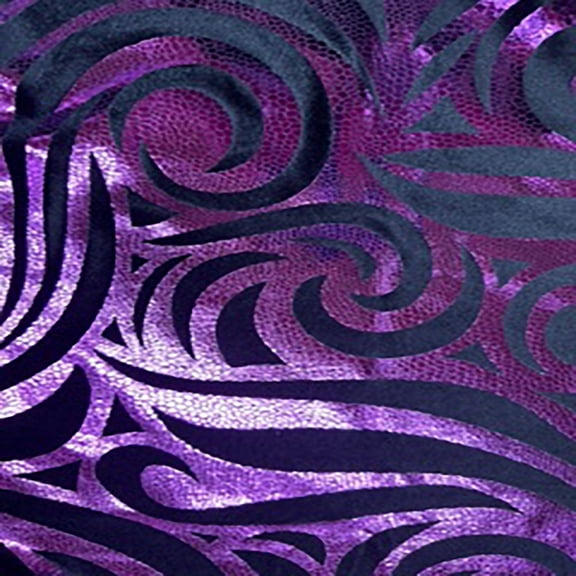 Spandex Palace Stretch Velvet Snake Foil Fabric, Sewing and Craft Fabric