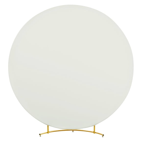 Spandex Round Arch Backdrop Cover, Wrinkle-Resistant Circle Backdrop for Wedding Party Photography, Champagne/Black/Ivory