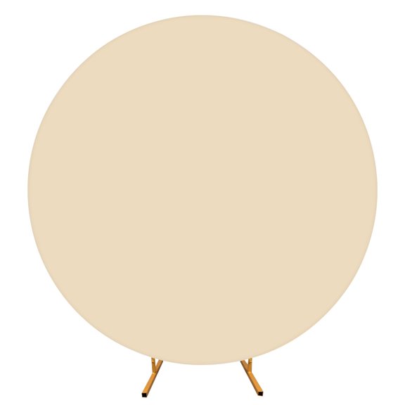Spandex Round Arch Backdrop Cover, Wrinkle-Resistant Circle Backdrop for Wedding Party Photography, Champagne