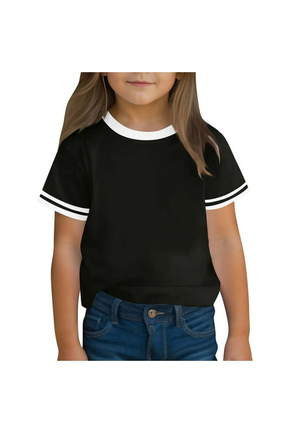 Spandex Shirts for Children Boy Girl Fall Summer Short Sleeve Print Brunch Tops Shirt Blouse Child 2026 Clothes