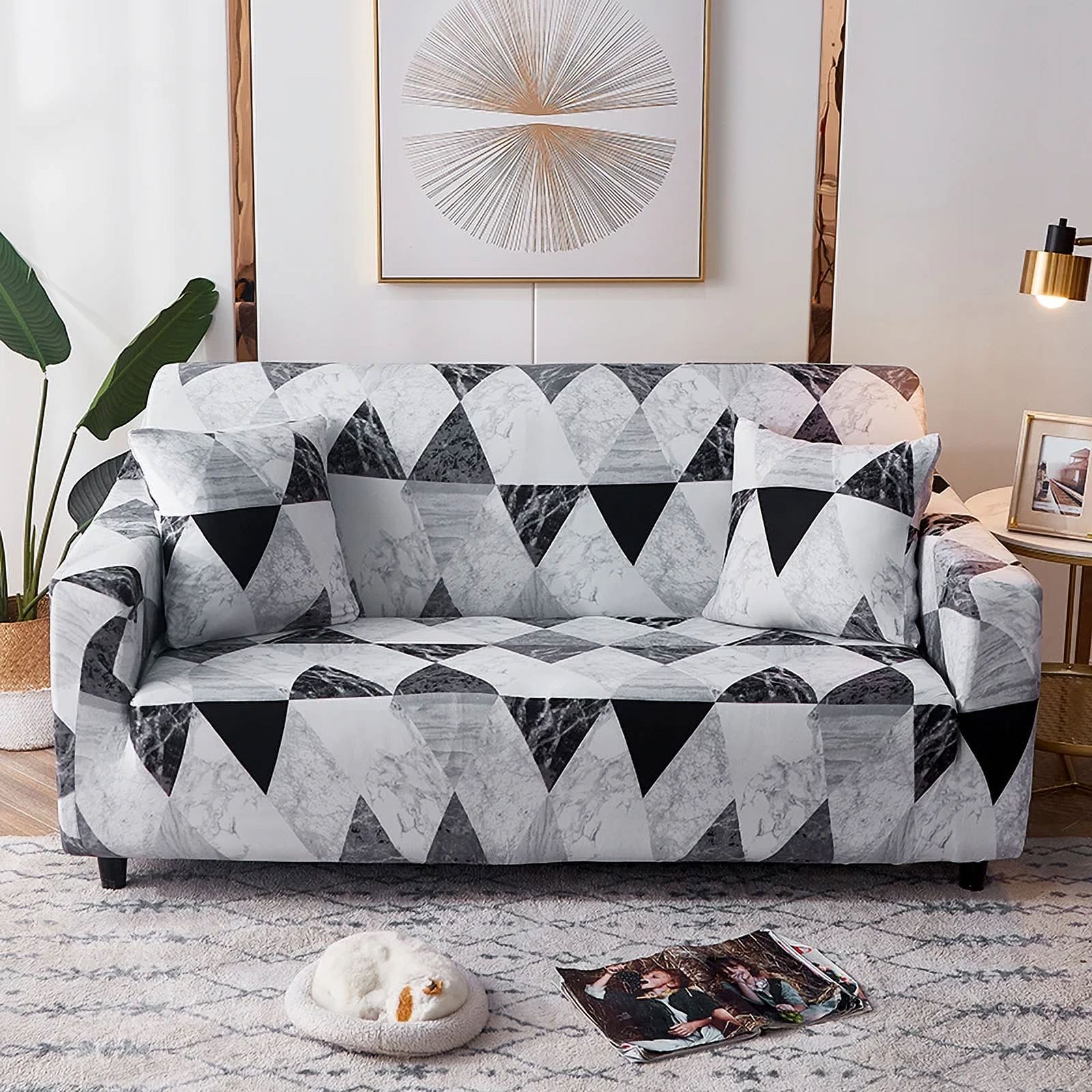 Spandex Sofa Cover Slipcovers Elastic All-inclusive Couch Case for L ...