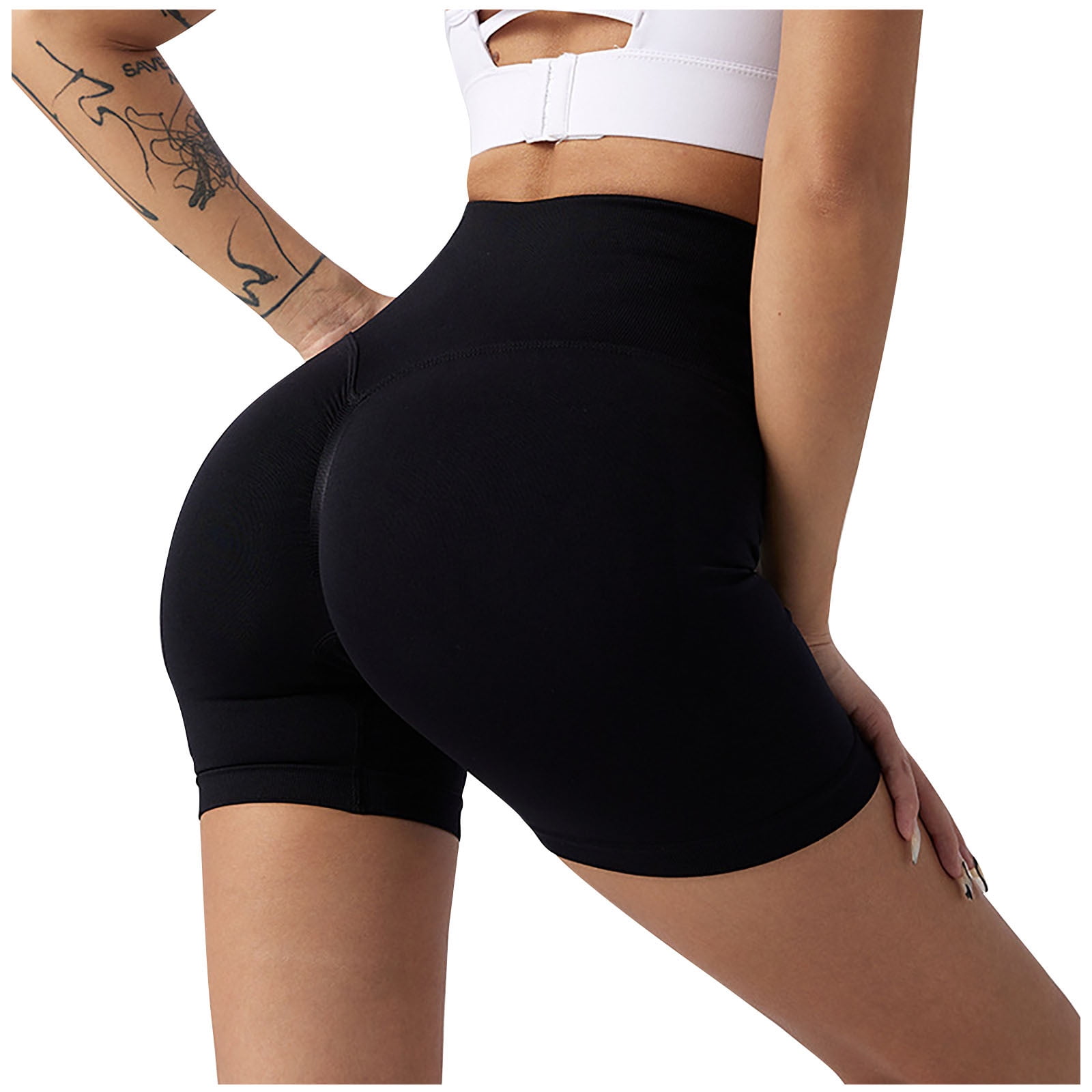 Spandex Stretch Short Leggings for Women Scrunch Butt Lifting High