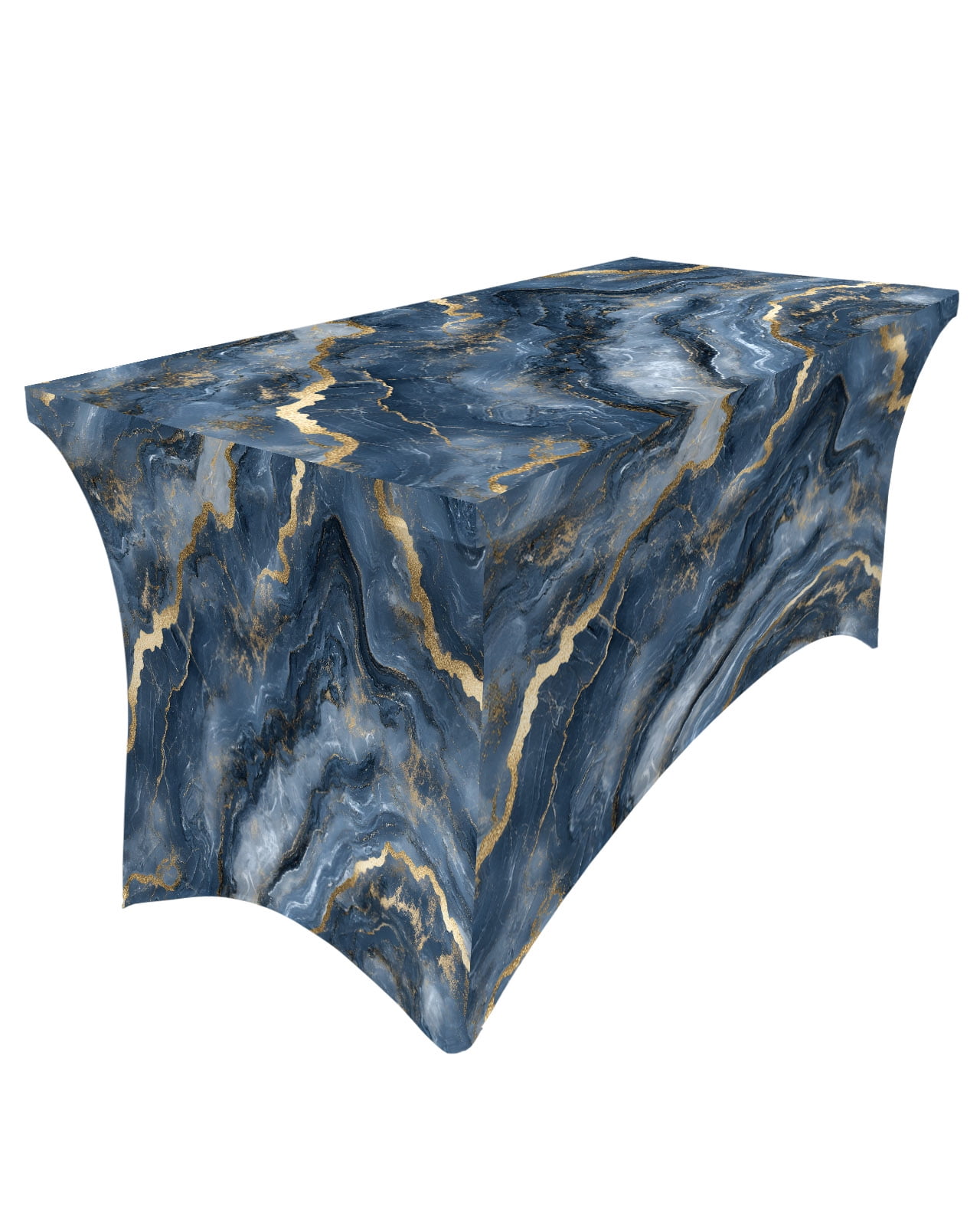 Spandex Table Covers, Abstract Natural Marble Art Stretch Fitted ...