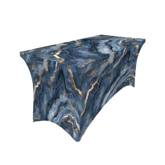 Spandex Table Covers, Abstract Natural Marble Art Stretch Fitted ...