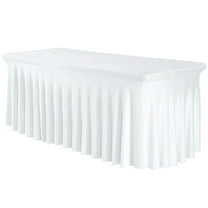 Spandex Table Skirt For Rectangle Table Stretch Tablecloth Washable Table Covers Wrinkle Resistant Fitted Table Skirt For Banquet,Wedding,Party