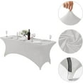 thumbnail image 1 of Spandex Tablecloth Fitted and Tight Cloth for Rectangle Table -Free and Stretch Table Cover for Party Wedding Banquet and Birthday Events with Elastic Fabric Design, 1 of 9