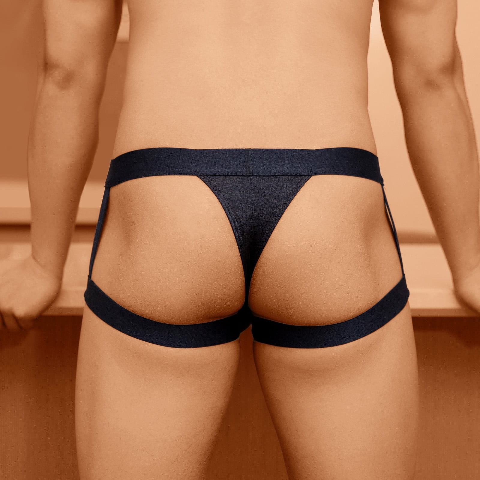 Spandex Underwear for Men Black Sexy Underpants Cotton Breathable