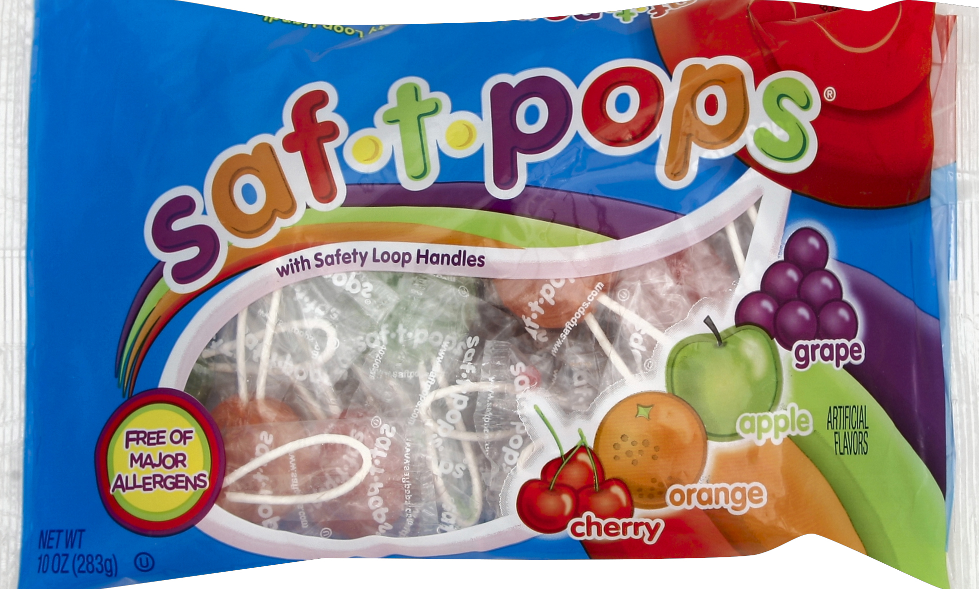 Spangler Saf-T-Pops Lollipop Multiple Flavors Pop Bag 10 oz 