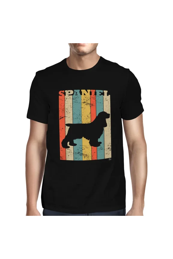 Spaniel Dog Breed Retro Colorful Pet Lover Vintage Art Unisex T-Shirt up to size 5XL