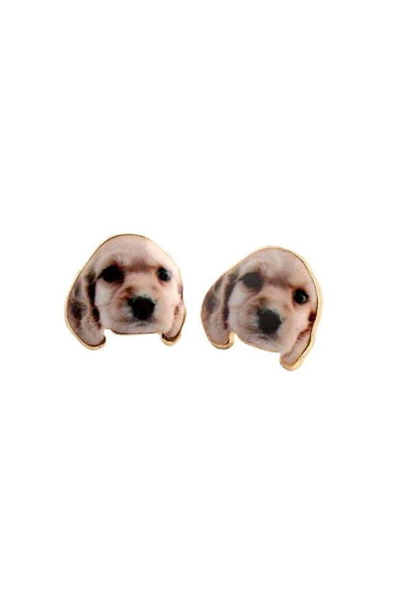 Spaniel Puppy Dog Stud Earrings for Women Ginger Lyne Collection