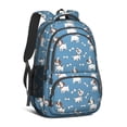 thumbnail image 1 of Spaniel and Bone Blue Pattern Cute School Backpack Bag with Padded Back and Adjustable Shoulder Straps 16.9 X 12.6 X 5.9 Inches, 1 of 5