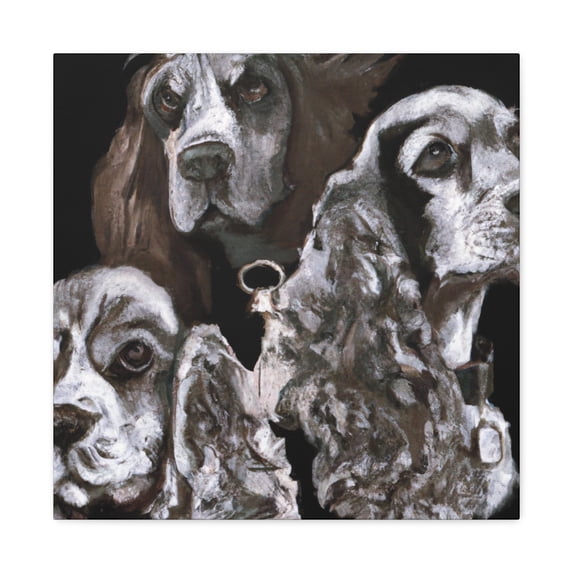 "Spaniel in Neoclassicism" - Canvas