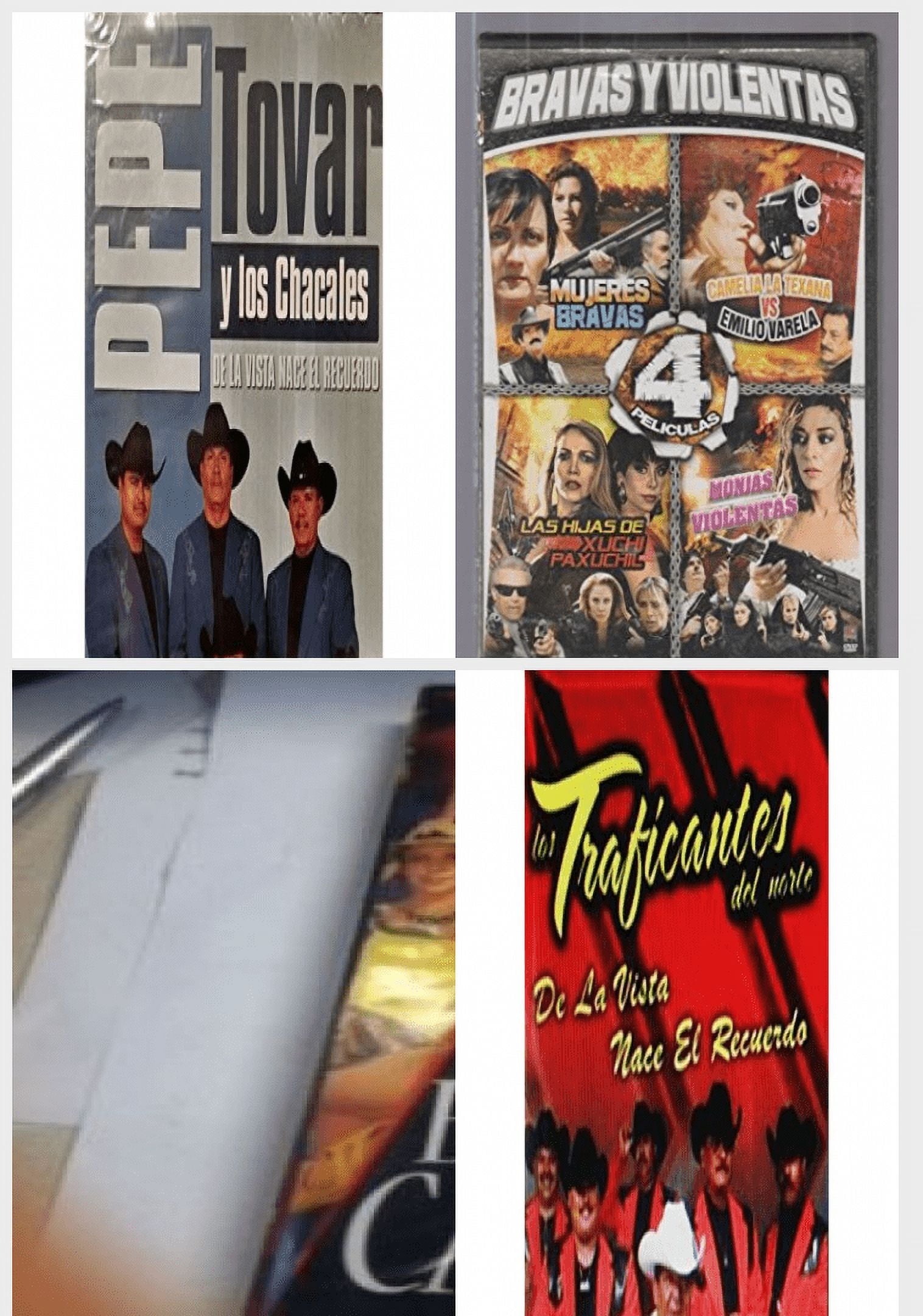 Spanish 4 Pack DVD Bundle De La Vista Nace El Amor, Bravas Y Violentas