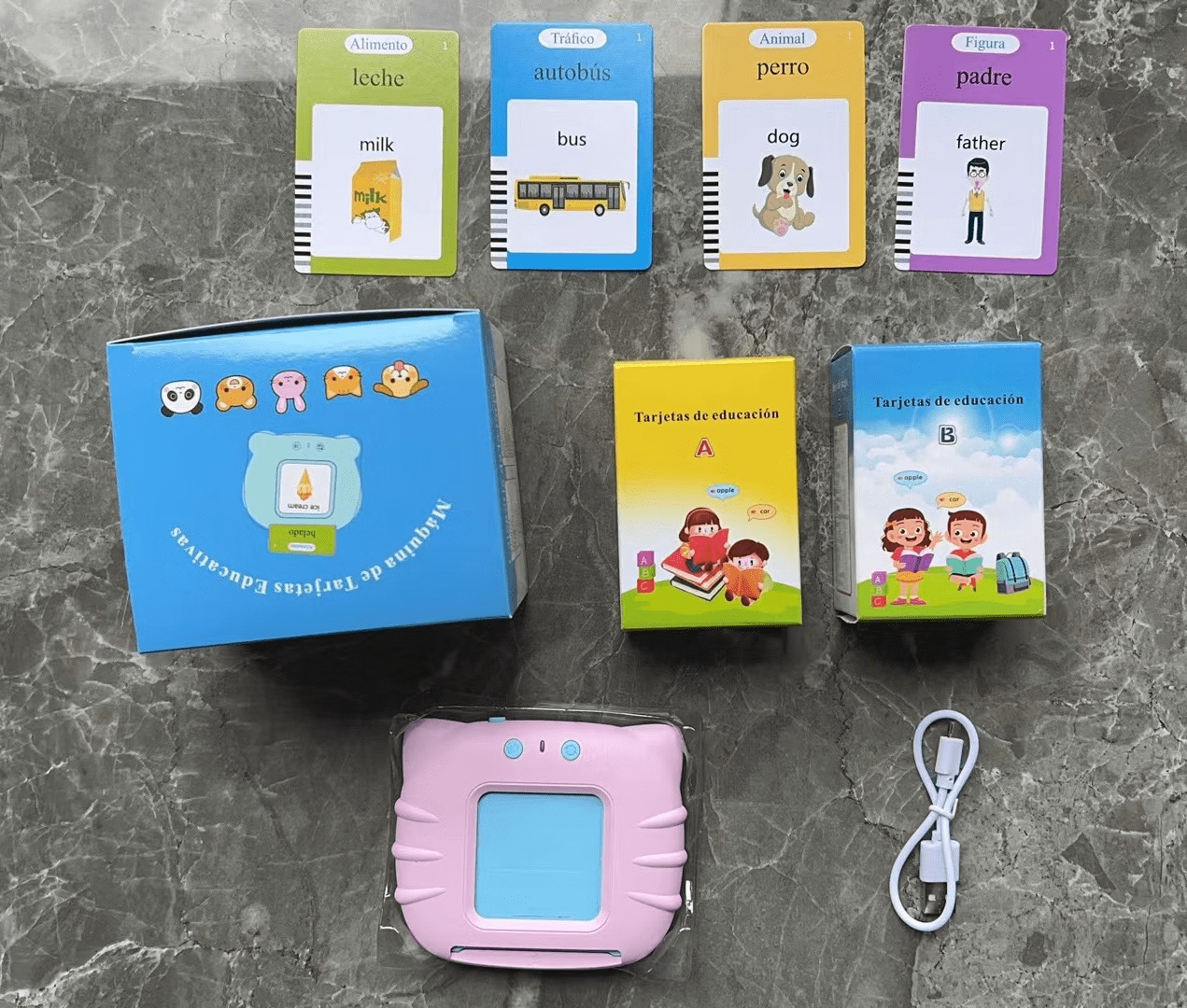 Spanish510 Sight Words Talking Flash Cards Autism Sensory Toys for