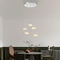 thumbnail image 1 of Spanish Alabaster Round Chandelier // Chrome, 1 of 4