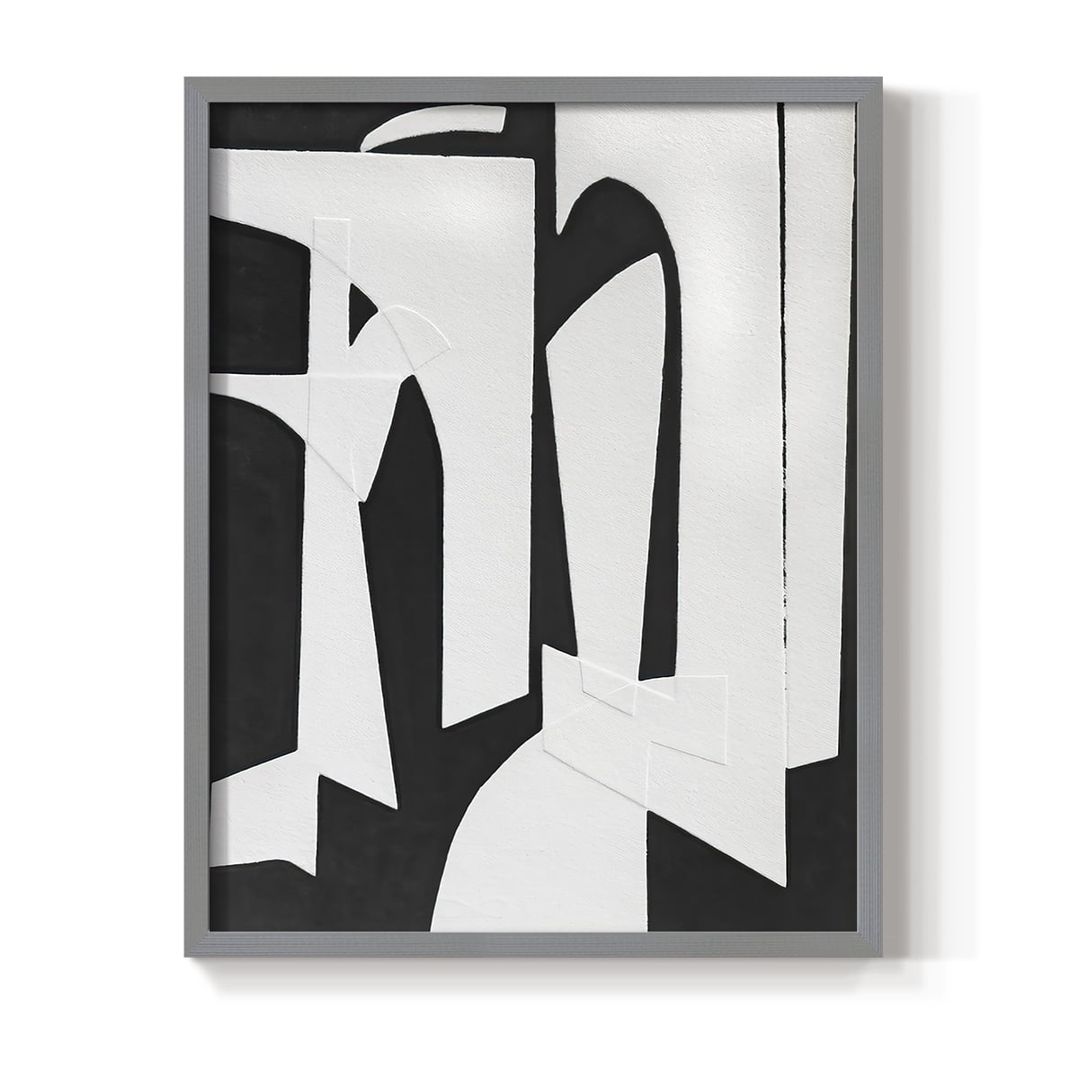 Spanish Arches II Framed Print in Gray Solid Wood Framed Print No Nail Hanging