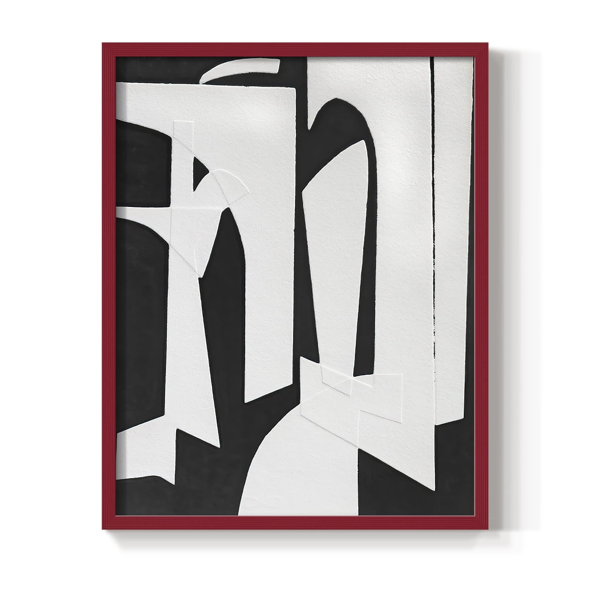 Spanish Arches II Framed Print in Red Solid Wood Framed Print No Nail Hanging