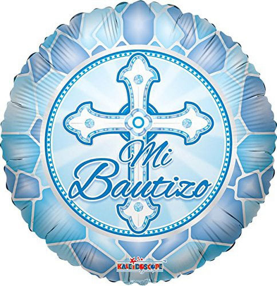 Spanish Baptism Mylar Balloons 18" Blue (5 ct)