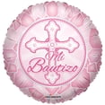 thumbnail image 1 of Spanish Baptism Mylar Balloons 18" Pink - 5 Pack, 1 of 1