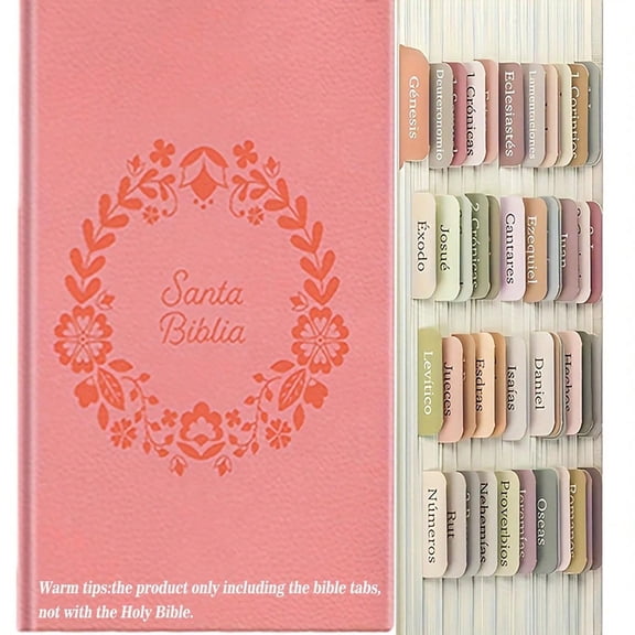 Spanish Bible Tabs, 75 Tabs, Boho Theme, Laminated Bible Tabs for Women and Men, Bible Tabs in Spanish, Bible Tabs Spanish, Bible Tabs for Study Bible, Bible Tabs