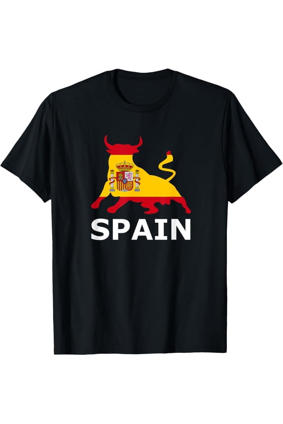 Spanish Bull Fighting Spain T-ShirtMen and women, Black T-shirt, size: Extra large