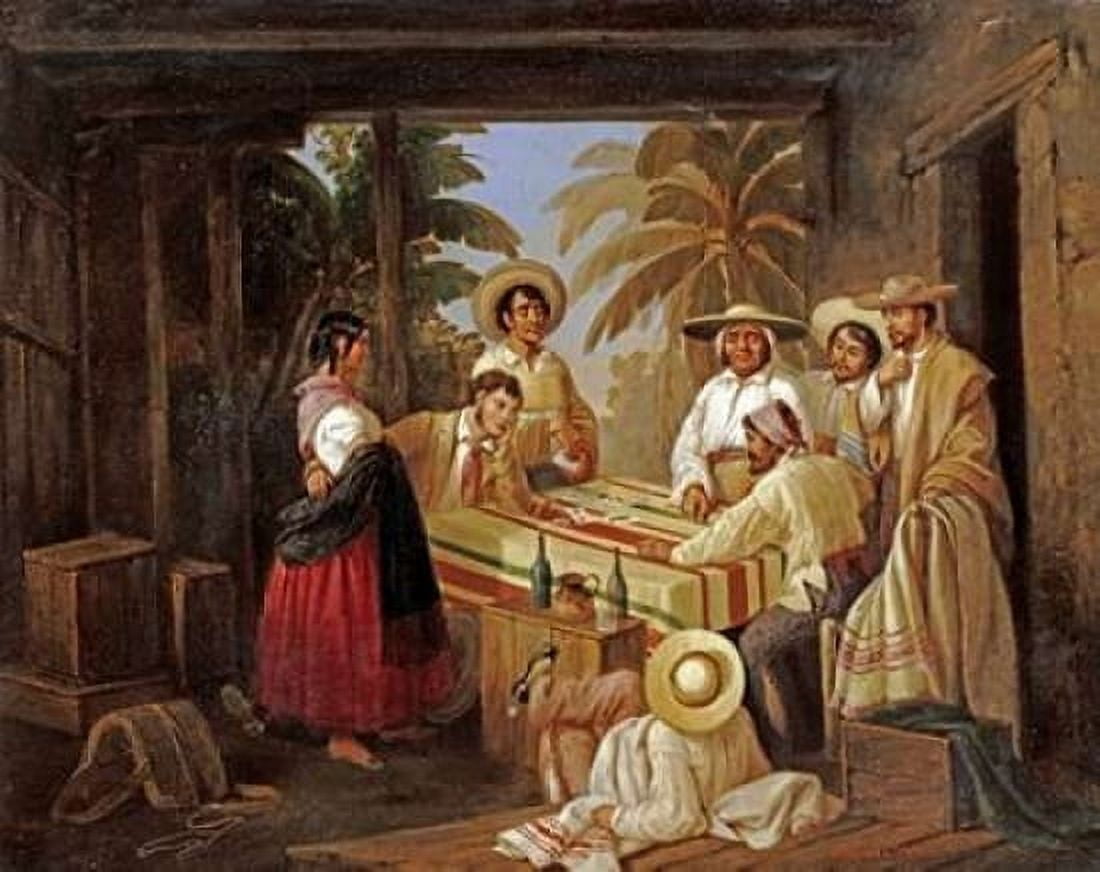 Spanish Card Games Canvas Art - Manuel Serrano (24 x 30)