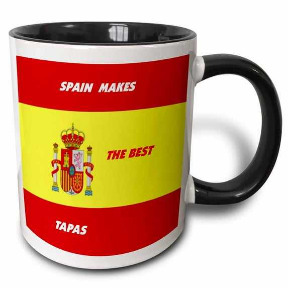 3drose, Spanish Chefs, 15oz Two-tone Black Mug