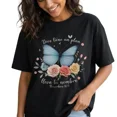 thumbnail image 1 of Spanish Christian Graphic Tee Women Dios Tiene Un Plan Faith Shirt, 1 of 7