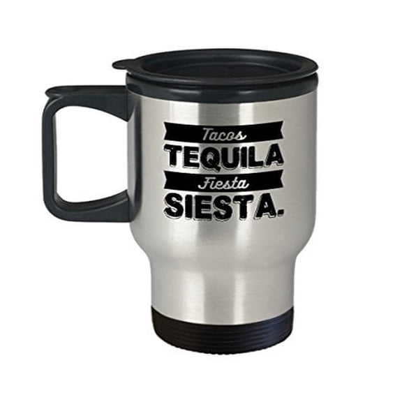 Spanish Coffee Travel Mug - 14 oz Stainless Steel - Perfect Fiesta & Siesta Gift