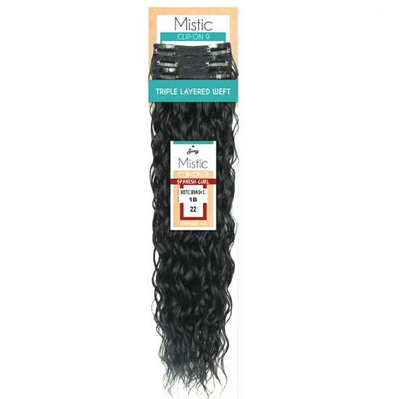 Spanish Curl Clip On Human Hair 9 PCS 22" By Mistic (MIS9PCSSPAN) / 4 - Medium Brown / 22 INCH Beauty Supply