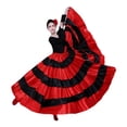 thumbnail image 1 of Spanish Dance Skirt Belly Dance Skirt Big Swing Flamenco Skirts Spanish Folk Costume for Mexico Ballet Folklorico, 1 of 8