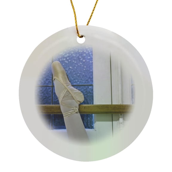 3drose, Spanish Dancer Is Training at the Ballet School in Zaragoza, Circle Porcelain Ornament