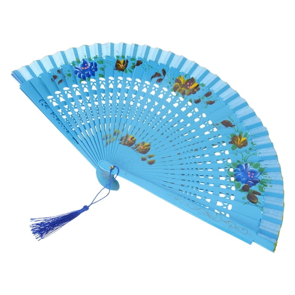 Spanish Double Sided Painted Folding Fan Wedding Birthday Holiday Festival