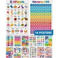 thumbnail image 1 of Spanish Educational Posters for Kids – Bundle of 14 Bilingual Classroom and Homeschool Learning Chart Decorations and School Materials, Preschool to Grade 3 | Durable, Glossy Cardstock | 11" x 17", 1 of 6