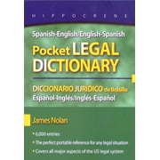 Spanish-English/English-Spanish Pocket Legal Dictionary/Diccionario Juridico de Bolsillo Espanol-Ingles/Ingles-Espanol, Paperback
