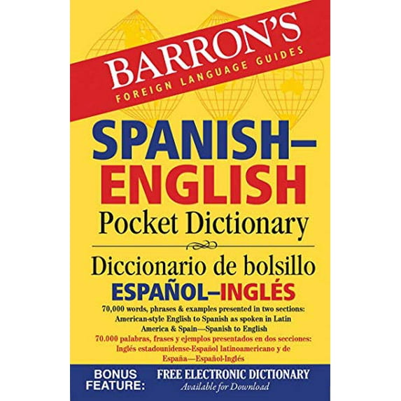 Pre-Owned Spanish-English Pocket Dictionary: 70,000 Words, Phrases & Examples (Paperback) 1438006101 9781438006109