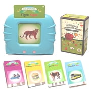 Spanish & English Talking Flash Cards for Toddler 1-6 Year Olds, Bilingual Flash Cards Learning Montessori Toys with 224 Sight Words, Toddler Toys for Children Sensory Preschool Education Gifts, Cat
