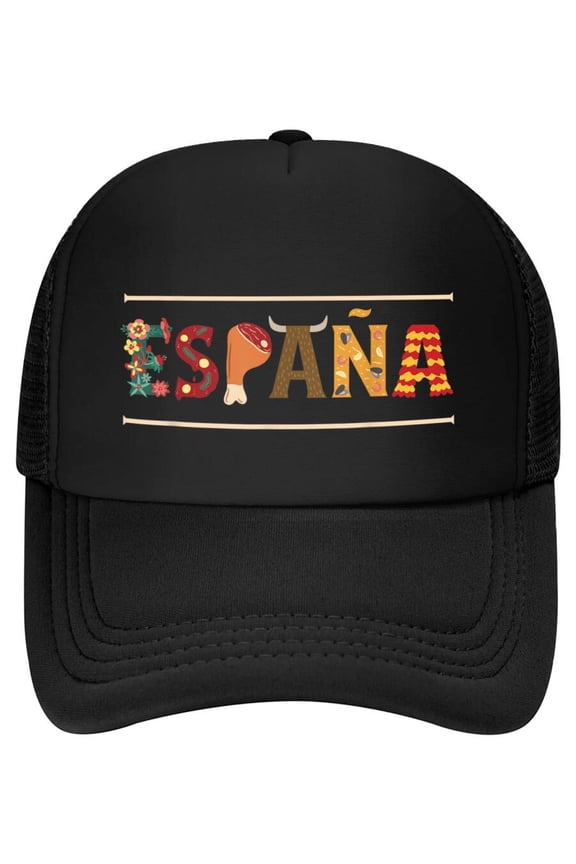 Spanish Fiesta Espana Bull Spanish Flower Spain Flag Spain Baseball Cap