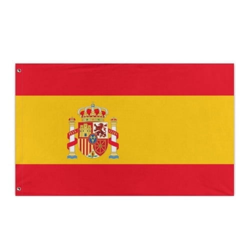 Spanish Flag 3x5 Ft Double Sided for Outdoor Spain Flags Polyester Material with 2 Metal Grommets