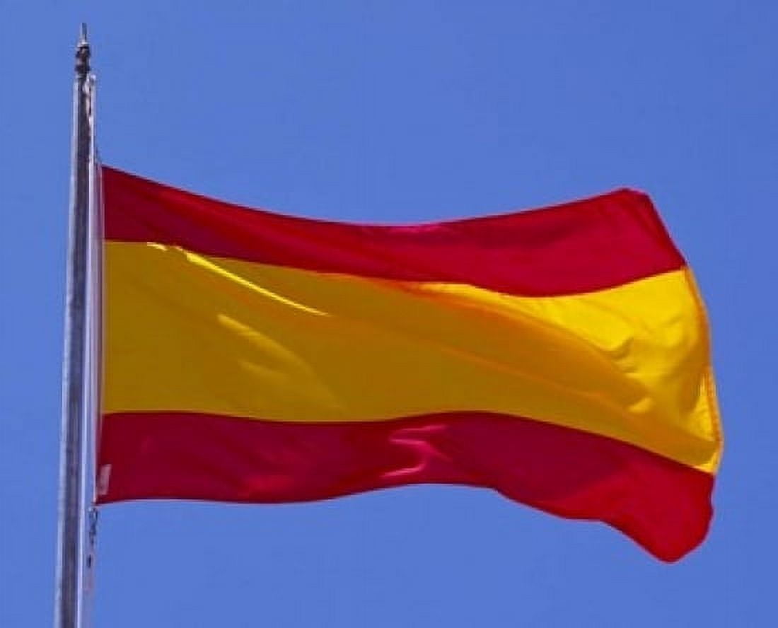 Spanish Flag Barcelona Spain Canvas Art - Paul Thompson DanitaDelimont (20 x 16)