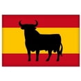 thumbnail image 1 of Spanish Flag Osborne Bull Toro bumper sticker 5" x 3", 1 of 3