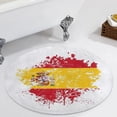 thumbnail image 1 of Spanish Flag Round Carpet Circle Rug Outdoor Patio Area Rug Washable Large Area Rugs Hallway Room Decor Fitness Mats, 1 of 8