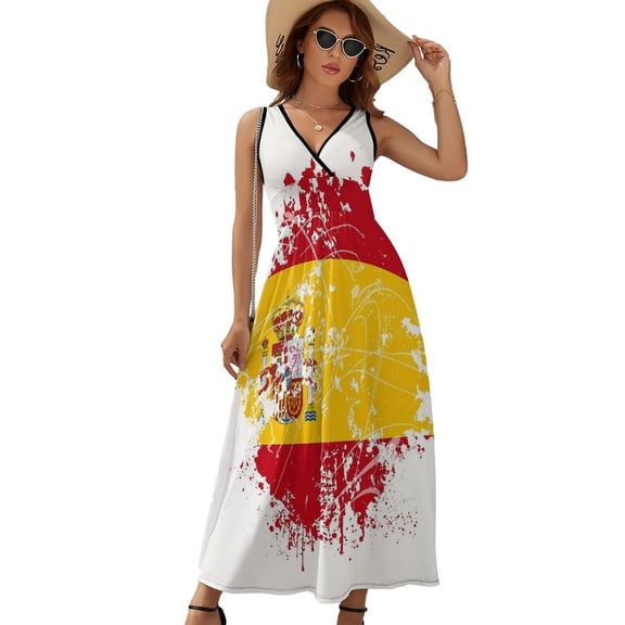 Spanish Flag Sleeveless Dress Summer Women Clothes Dress for Pregnant Women Dresses