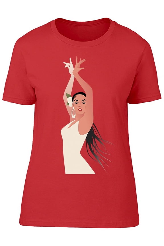 Spanish Flamenco Dancer Pose T-Shirt Women -Image by Shutterstock, Female x-Large