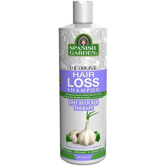 Spanish Garden The Original Hair Loss Shampoo, DHT Blocked Therapy, Garlic/Ginkgo Serum 16 oz